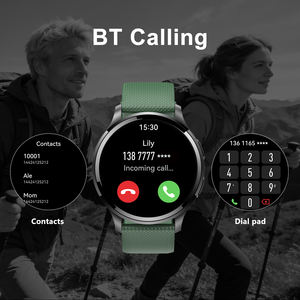 Montre connectée ronde AMOLED étanche 1ATM avec suivi de la forme physique, suivi du rythme cardiaque et du sommeil, assistant vocal IA et fonction de réponse aux appels - Product Image 5