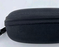 Étui à lunettes portable résistant aux chocs avec crochet, boîte à lunettes en EVA avec fermeture éclair, étui de rangement pour lunettes de lecture en tissu Oxford, impression de logo personnalisée