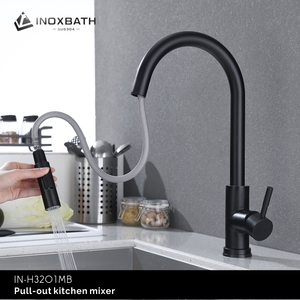 Robinet de cuisine moderne en acier inoxydable 304 à trou unique pour hôtel, avec capteur tactile automatique et douchette extractible flexible - Product Image 6