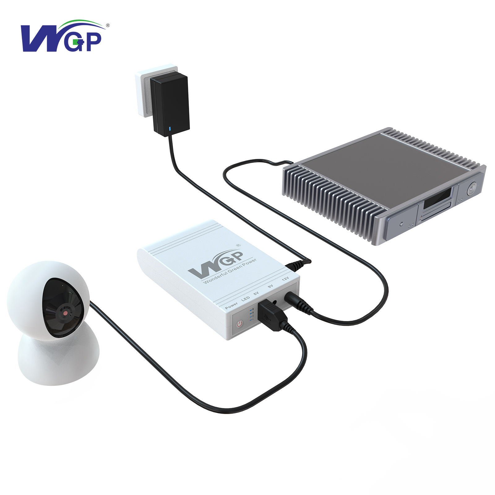 WGP с несколькими выходами, 5 В, 9 В, 12 В, мини-ИБП для Wi-Fi маршрутизатора, 20000 мАч, источники бесперебойного питания большой емкости (ИБП)
