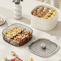 Luxe 3-laags Plastic Plaatorganizer Kristalheldere Voedselkwaliteit Opslag Voor Huishoudelijk Noot Droog Fruit Voor Cadeau-Ideeën Voor Keukenfilms