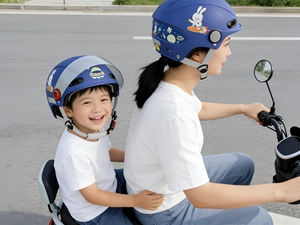 Casco de Seguridad Infantil en Promoción a Bajo Precio, Casco de Motocicleta Azul con Diseño de Cielo Estrellado para Niñas y Niños, Universal para las Cuatro Estaciones - Product Image 3
