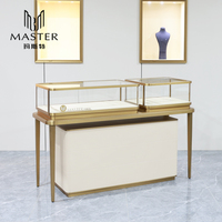 Combinación Rectangular MASTER 	 Vitrina para Joyería, Mueble de Exhibición de 157*55*102 cm, Estructura de Acero y Vidrio Templado