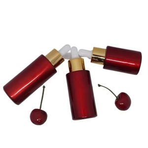 Vente en gros de flacons compte-gouttes en verre rouge de 20 ml, 30 ml, 40 ml, 50 ml pour sérum de soin de la peau et huile essentielle, impression de logo, OEM/ODM disponible - Product Image 1