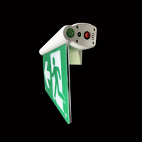CR-7008 Acrylique Bord Allumé Signe de Sortie de Secours MENÉ Automatique de la Lumière Montée par Surface de Mur Vert Ni-cd Batterie 2 Ans 3W UL