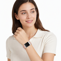 Bracelet intelligent sans écran, moniteur de fréquence cardiaque ECG, étanche IP68, moniteur d'activité physique, rappel d'appel pour Android