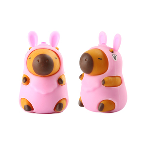 New Design JINFENG OEM TPR <b>Squishy</b> Toys Cute Capybara Dress up DIY Unicorn Stuffed Animal Fidget Toys for Kids Ages 5+ - Product Image 5