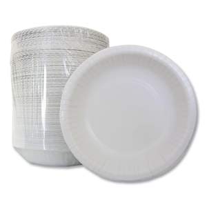 Boardwalk Eco-Friendly 12 oz White Disposable Dinnerware Soup <b>Bowl</b> Biodegradable with Lids 1,000/Carton for Weddings - Product Image 2