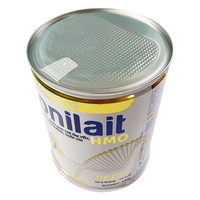 Boîte en fer blanc carrée personnalisée imprimée en offset, de qualité alimentaire, vide, pour lait en poudre, protéines en poudre, bonbons, pizza, pain, avec bouchon à vis, OEM