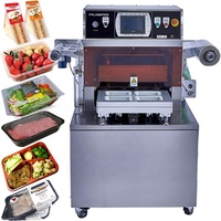 Máquina Selladora de Bandas Ruibao de Zhejiang para Bandejas de Alimentos, Selladora de Atmósfera Modificada con Inyección de Nitrógeno para Alimentos, Carne y Pescado