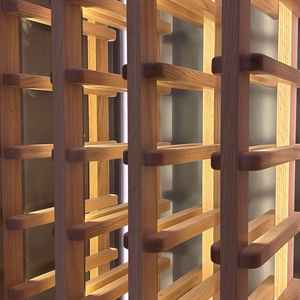 Armoire réfrigérée à vin industrielle à deux zones, en bois de hêtre, avec casier à vin intégré, réfrigérateur à vin et boissons pour salon, restaurant - Product Image 5