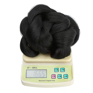 Vente en gros 41 pouces bas prix Yaki cheveux synthétiques extensions en vrac pour femme noire synthétique 165g Jumbo tresse cheveux - Product Image 5