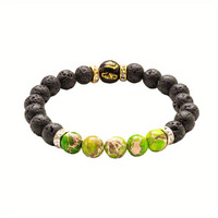 Bracelets en pierres naturelles de guérison et d'équilibre, ajustables, en cristal, en pierre volcanique noire, bracelet 7 chakras pour enfants, vente en gros