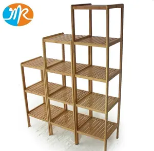 Household furniture bamboo shelf wooden storage shelf rack