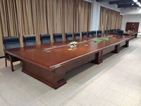 Table de conférence en forme de U HYZ-251X, placage bois, peinte, grande table de formation, mobilier de bureau, table longue en verre pour réunions
