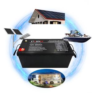 Lifepo4-batería lipo de 12v y 200ah, sin mantenimiento, con función de conexión inalámbrica y BMS - Product Image 1