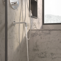 Pomme de douche ronde pluie ensemble de robinet de douche mural système de pommeau de douche ensemble de colonne de douche avec bec de baignoire