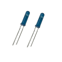 Perles lumineuses LED vertes haute luminosité de 4 mm, à insertion droite, pieds longs 4*H8 5V
