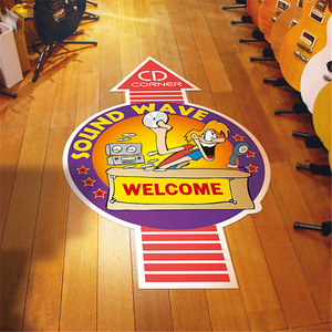 Autocollants de sol personnalisés avec un design mignon de <span class=keywords><strong>pied</strong></span> <span class=keywords><strong>Autocollant</strong></span> de sol en vinyle PVC imperméable pour la décoration - Product Image 5