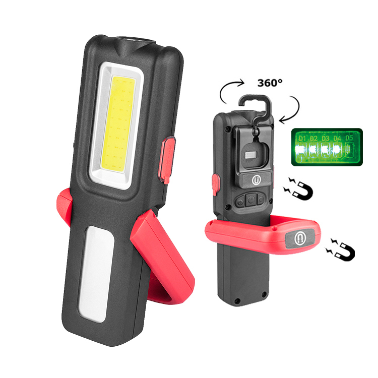 Small Size Portable COB Led Work Light Rechargeable Working Light With Battery Capacity Indicator