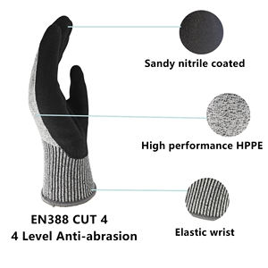 Строительные промышленные защитные перчатки с нитриловым покрытием, 388 уровень 4 - Product Image 3
