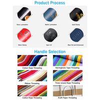 Sacs en papier personnalisés avec logo Caifeng, modèle B006, kraft premium, recyclé, classique, poignées découpées, pour bijoux, cosmétiques
