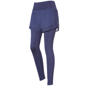 Leggings de yoga deux pièces pour femmes taille haute pantalon d'entraînement sportif Runnig élastique avec poche en maille entraînement de fitness léger - Product Image 3