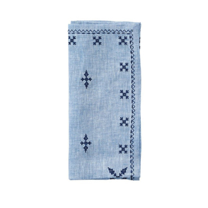 Serviettes de table personnalisées en coton et lin avec logo brodé d'un fournisseur de serviettes pour restaurants et traiteurs - Product Image 1