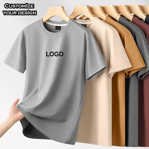 T-shirt pour homme en coton de haute qualité, personnalisé, à manches courtes, coupe ample, style uni, décontracté et élégant, avec un design imprimé - Product Image 1