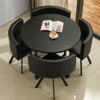 Minimaliste bureau Snack lait thé boutique Table à manger chaise ensemble pour petit appartement réunion réception loisirs Table chaises Table
