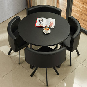 Juego de sillas de mesa de comedor minimalista para oficina, tienda de té de la leche, para apartamento pequeño, Reunión, recepción, mesa de ocio, sillas - Product Image 2