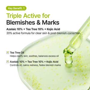 Sérum facial PURITO 10% à l'acide kojique et à l'huile d'arbre à thé & B5 pour les éruptions cutanées, prix de gros pour les soins de la peau coréens originaux - Product Image 4