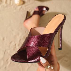 Sandali Estivi da Passeggio con Cinturini Incrociati Sexy per Feste, Scarpe da Donna alla Moda con Tacco 11,5 CM - Product Image 3