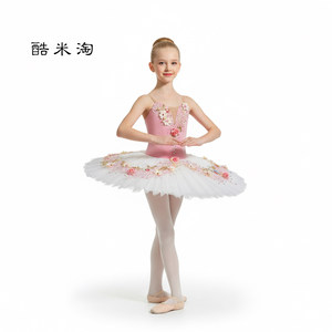 Tutú <span class=keywords><strong>de</strong></span> Ballet <span class=keywords><strong>de</strong></span> Seda con Flores Rosas, Falda <span class=keywords><strong>de</strong></span> Tul, Disfraz Profesional para Mujeres Adultas, para Presentaciones, Competencias y Ensayos <span class=keywords><strong>de</strong></span> <span class=keywords><strong>Danza</strong></span> - Product Image 5