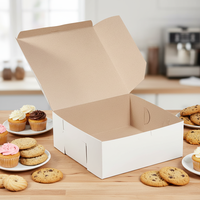 Boîte à pain et à gâteaux en carton kraft personnalisée avec fenêtre transparente, emballage recyclable pour aliments