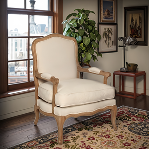 Poltrona Singola in Stile Fattoria Francese, Divano Rettangolare in Legno con Seduta in <span class=keywords><strong>Spugna</strong></span> <span class=keywords><strong>per</strong></span> Arredamento Soggiorno - Product Image 5