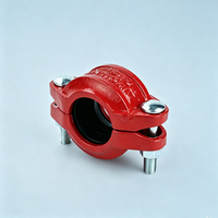 Raccord rainuré en fonte ductile à installation rapide, taille égale, pour la construction de conduites d'incendie souterraines