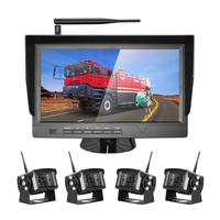 Système de caméra de recul sans fil 10 pouces avec écran divisé, 4 canaux 720P/1080P HD pour camions/trains, étanche IP68 et vision nocturne IR