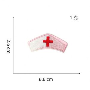 Iron on Embroidered Pink Style Echometer <b>Nurse</b> Cap Capsule Heart Patches for Doctor <b>Nurse</b> Clothes Bag Decoration - Product Image 5