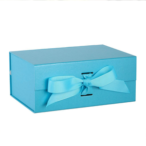 Logotipo personalizado azul embalaje de cartón plegable cabello magnético paquete rígido de cinta de papel, Cajas de Regalo - Product Image 4