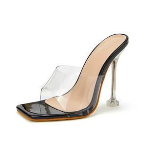 Zapatos Transparentes Sin Logo, Tacones de PVC Color Nude para Damas Sensuales - Product Image 2