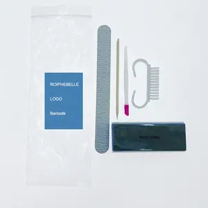 Disposable pedicure kit Travel Beauty Tools Disposable Nail Brush Zebra Nail File Wood Pusher Manicure Kit