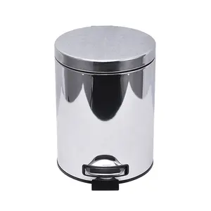 Fast Delivery Rectangle Bathroom Trash Bin Foot Pedal Bin With Inner Bucket