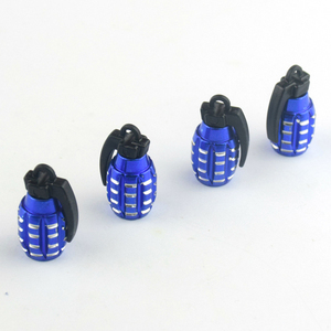 Bouchons de <span class=keywords><strong>valve</strong></span> de pneu en aluminium en forme de grenade, capuchons anti-poussière pour <span class=keywords><strong>valve</strong></span> Schrader à filetage 8V1 pour la modification de voitures, motos, camions et vélos - Product Image 2