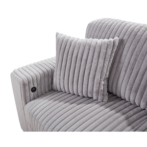 Juego de sofá estacionario moderno JS con almacenamiento de tela de pana, muebles de sala de estar de 3 plazas, sofá de esquina seccional - Product Image 5