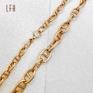 LFH Fashion Au750 18k Corrente Elo Marinheiro Joias de Ouro Saudita Penhoráveis Ouro 18k Joias de Ouro 18k Ouro Real para Homens e Mulheres - Product Image 4