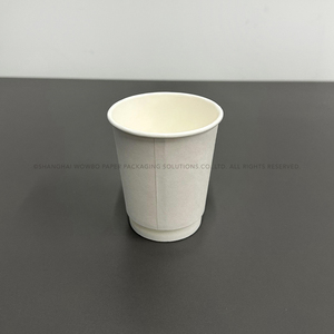 Personalizado verde reciclable 6oz 8oz 10oz 12oz 16oz simple/doble pared caliente Mocha vasos de papel con marca para bistros - Product Image 3