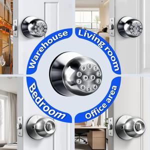 बायोमेट्रिक दरवाजा लॉक पासवर्ड लॉक कीलेस लॉक अनलॉक वाई-फाई स्मार्ट डोर हैंडल एल्यूमीनियम डिजिटल लॉक दरवाजा - Product Image 6