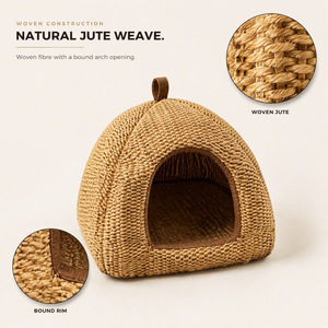 En gros, cachette pour hamsters en corde de jute naturelle, facile à nettoyer, pour hamsters, gerbilles et rats - Product Image 5