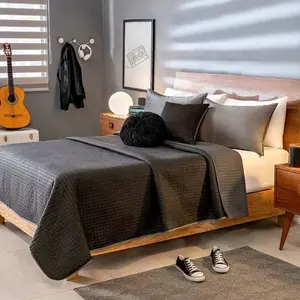 Couette légère Vianney King Black 235x280 cm, matelassée, pour l'été - Product Image 3